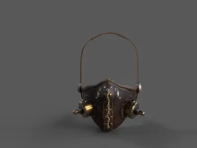  Steampunk  mask Low-poly 3D model