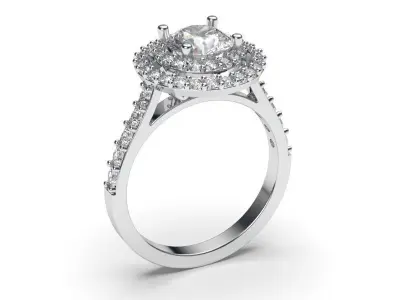 solitaire with ring sizes  8 part S75 3D print model