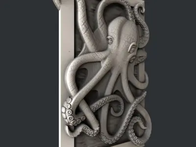 3d STL models for CNC octopus 3D model