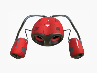 Jetpack I04 Red Black - SciFi Character Design Low-poly 3D model