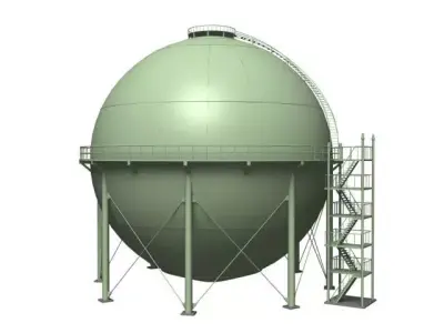High pressure gas holder 3D model