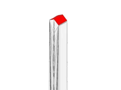 Electric pole 12 m 3D model
