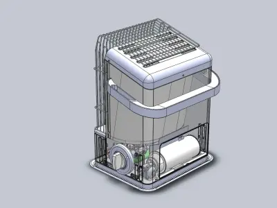 Portable gas heater 3D model