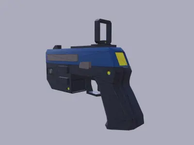 Sci-fi low poly pistol Low-poly 3D model