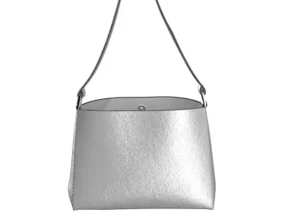 Silver Leather Shoulder Bag 3D model
