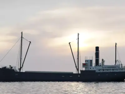 Coastel Steam Ship 3D model