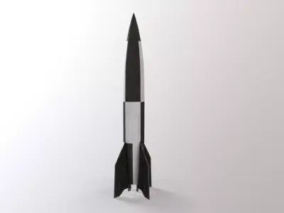 V2 Rocket Low-poly 3D model