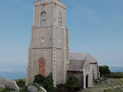 Dilapidated  Church Low-poly 3D model