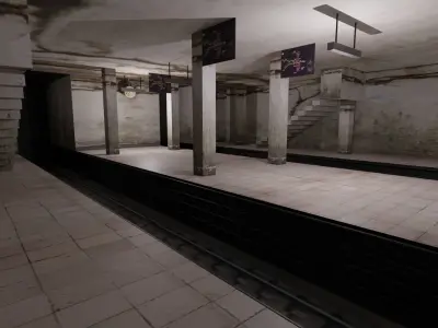 Metro Station Low-poly 3D model purchase