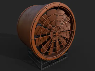 Big Metro Fan Low-poly 3D model