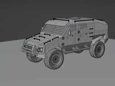 Military Defence Car Project 3d Model with PBR texture Free 3D model
