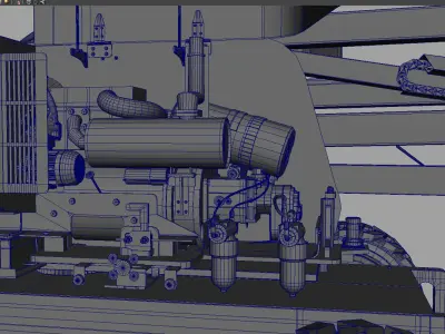 boom lift iiside detail 3d model 3D model
