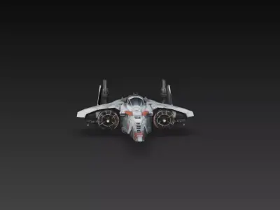 Sci-Fi Heavy Assault Gunship Fighter 3D Print STL 3D print model