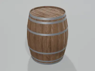 Medium Toasted Burgundy Barrel 3D model