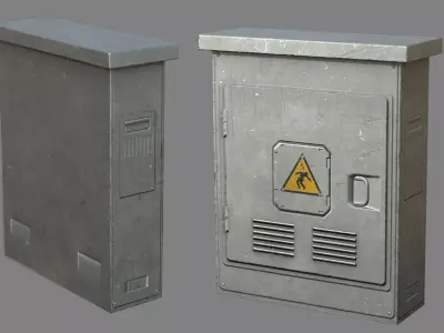 Utility Box Low-poly 3D model purchase