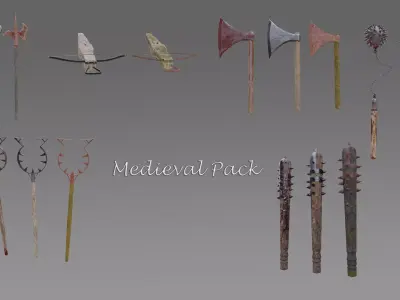 Medieval Pack Game Ready Low-poly 3D model