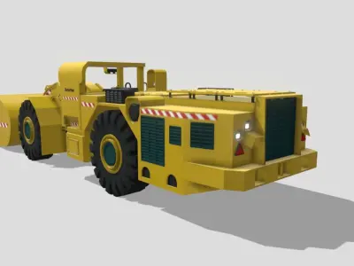 Schopf SFL 100 Loader - animated 3D Model Low-poly 3D model