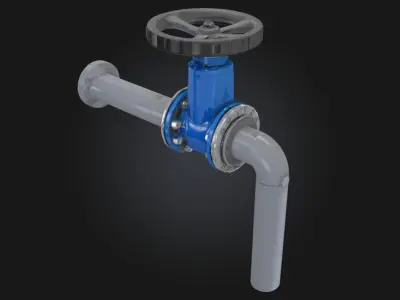 Valve Mechanism Functional Control Component 3D model