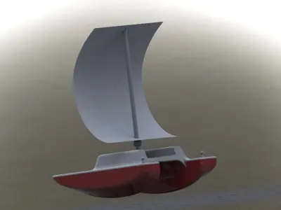 simple boat Free 3D model