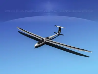 Venture Sailplane Low-poly 3D model