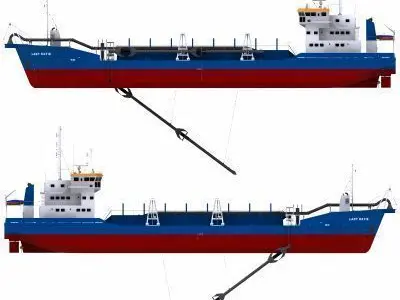 Trailer Suction Hopper Dredger - 01 - 3D model