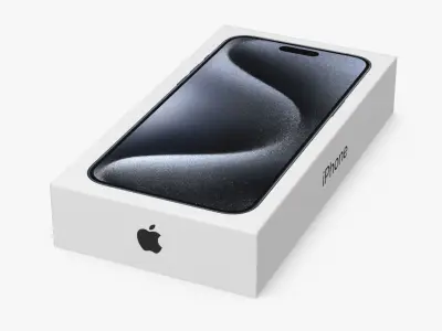 Apple iPhone 15 Pro Black Titanium Box 3D model
