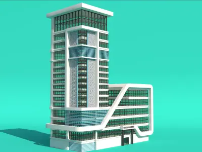 market building 3D model