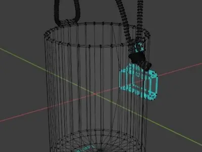 SodaCan Arc Rail Holster - Helmet Low-poly 3D model