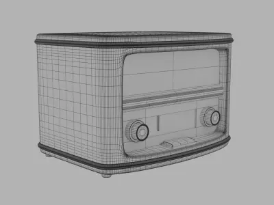 The Old Radio Low-poly 3D model