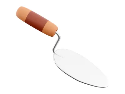 Trowel tool cartoon icon 3D model