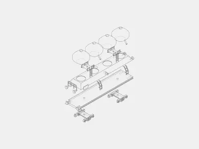 Cement Train Wagon 3D print model
