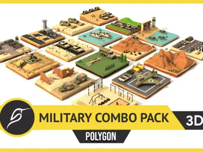 Polygon Military Combo Pack Low-poly 3D model