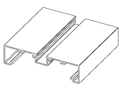 Aluminum Extruded Open Back MOD AL-021sh Low-poly 3D model