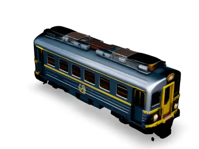 Stylish Electric Train Model 3D Low-poly 3D model