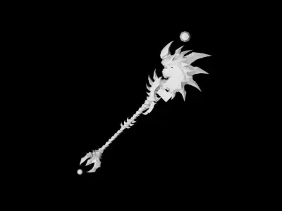 Infernal Scepter Low-poly 3D model