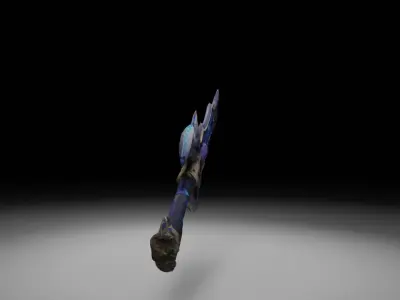 Dragon Sword Realistic Obsidian Runeblade of the Dragons Heart 3D model