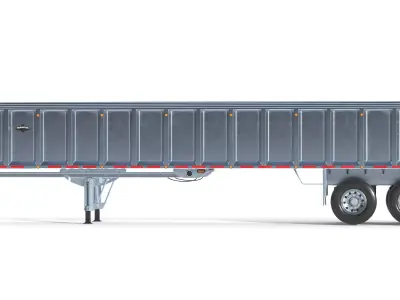 Trailstar Tri-Axle Frameless End Dump Trailer 3D model