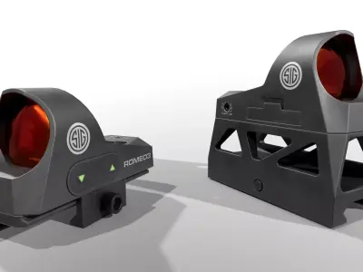 Sig Sauer Romeo3 Miniture Reflex Sight Low-poly 3D model