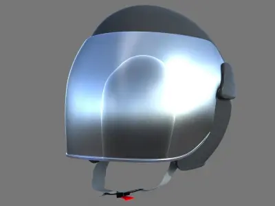 basic motor bike helmet high poly 3D model