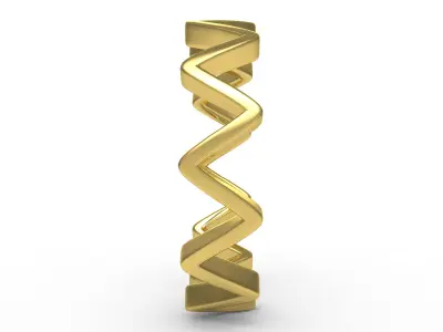 Antique Zig Zag Ring for Women 3D print model