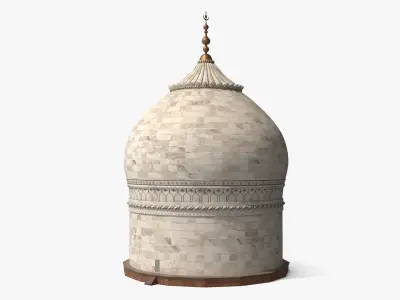 Indo-Islamic Tomb Dome Structure 3D model