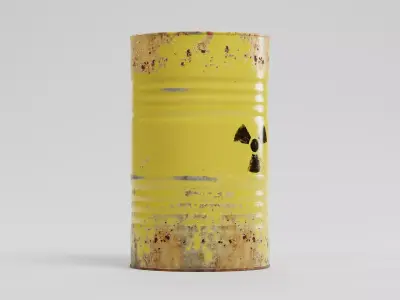 -Toxic Barrel- Low-poly 3D model