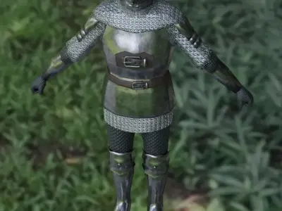 Knight in armor 3D model