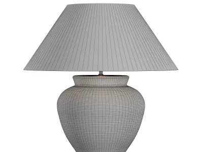 TERRA-COTTA ETRUSCAN URN TABLE LAMP 3D model