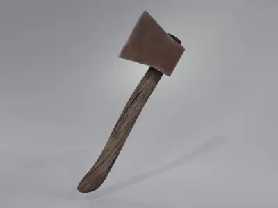 Rusty Axe Lowpoly Free low-poly 3D model