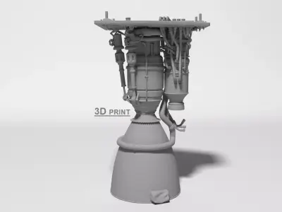 spaceX rocket engine for 3Dprint 3D print model