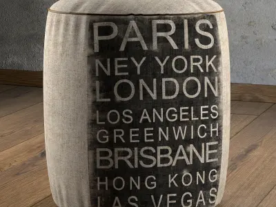 Pouffe St James 3D model