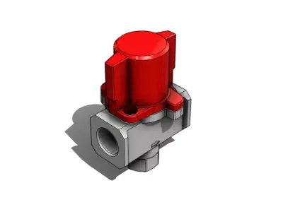 Valvula de Seguranca SMC VHS40 F04B Safety Valve 3D model