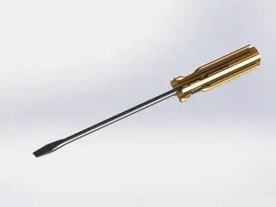 Slotted Screw Driver Free 3D model