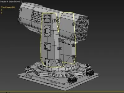 Rocket-launcher machine gun 3D model